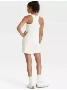 All In Motion Women's White Racerback Tennis Dress